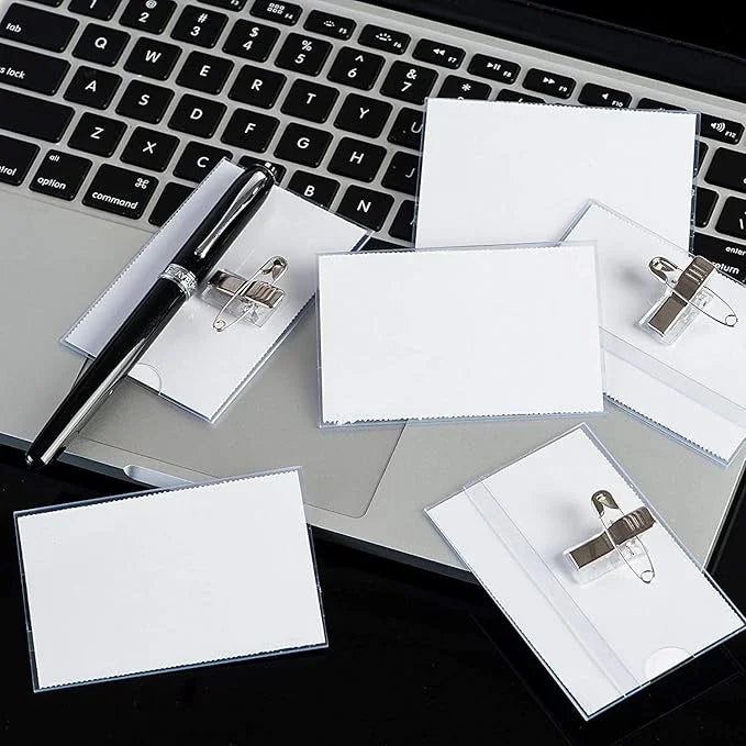Plastic clip name badges