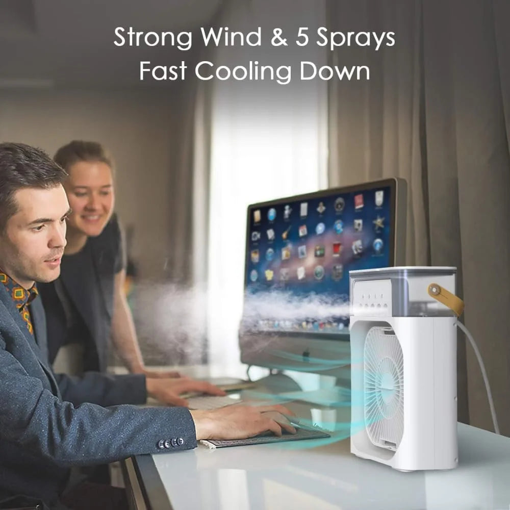 Portable mist fan cooler