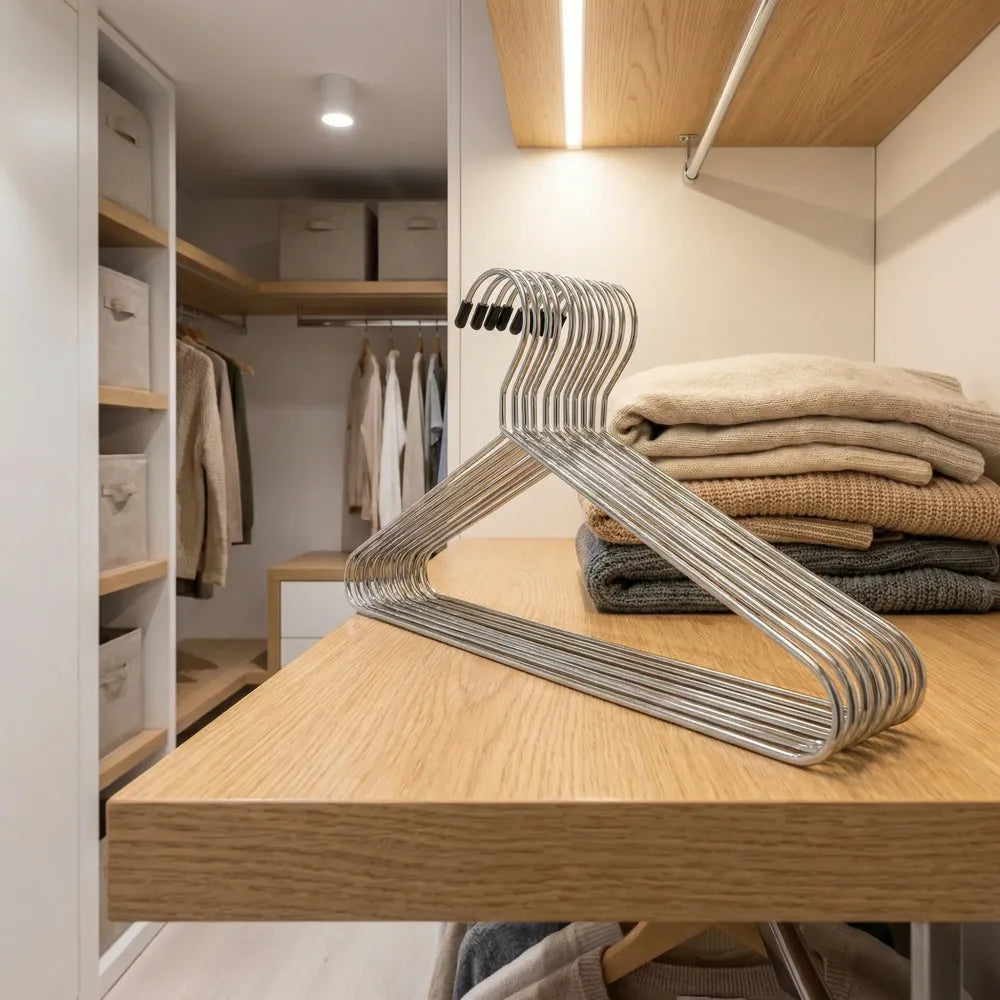 230 stainless steel cloth hanger (12 pcs) - home & kitchen