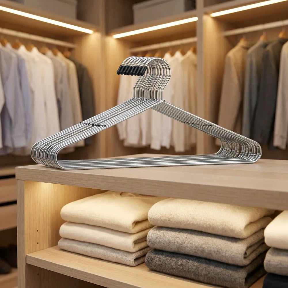 230 stainless steel cloth hanger (12 pcs) - home & kitchen