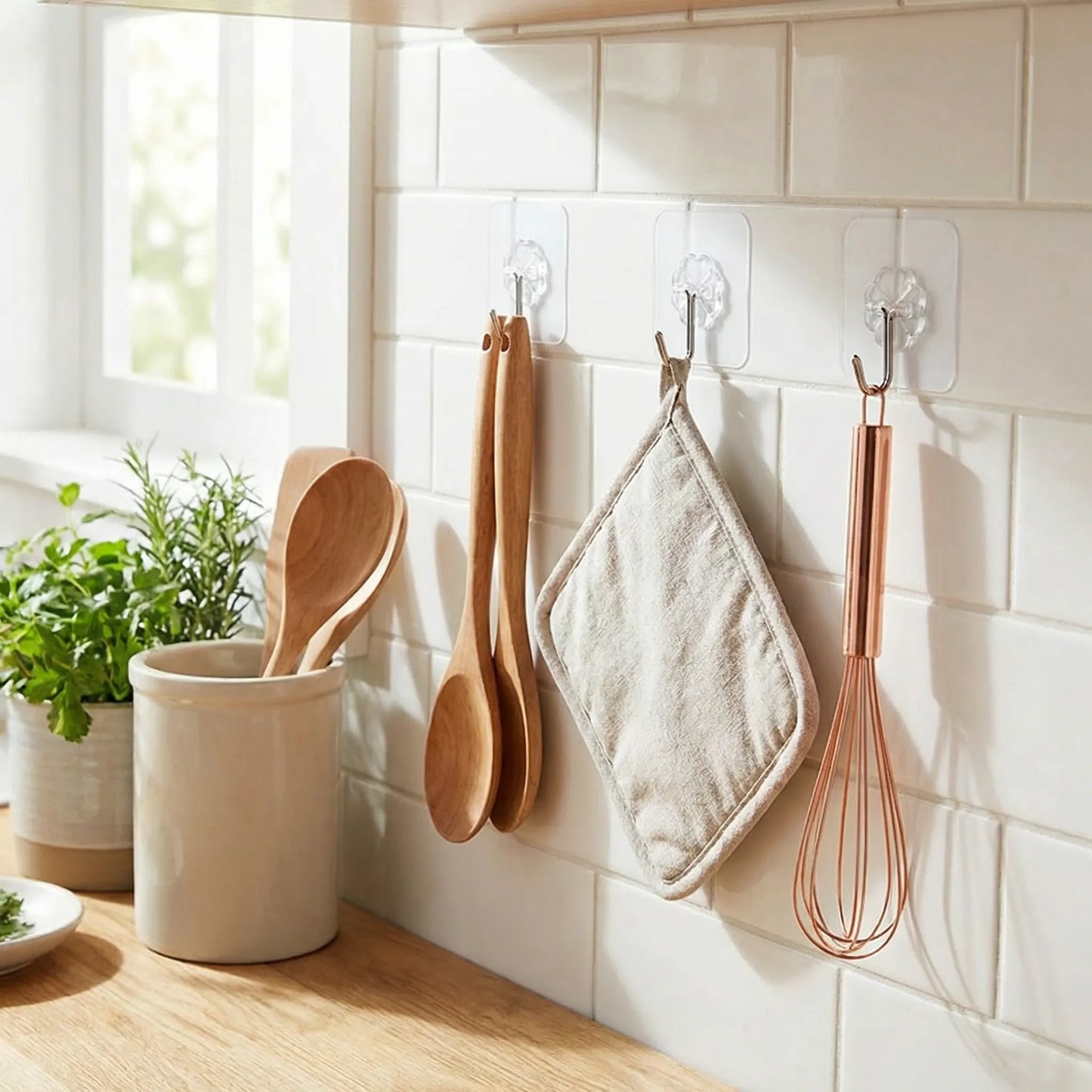 1689 Multipurpose Strong Small Stainless Steel Adhesive Wall Hooks