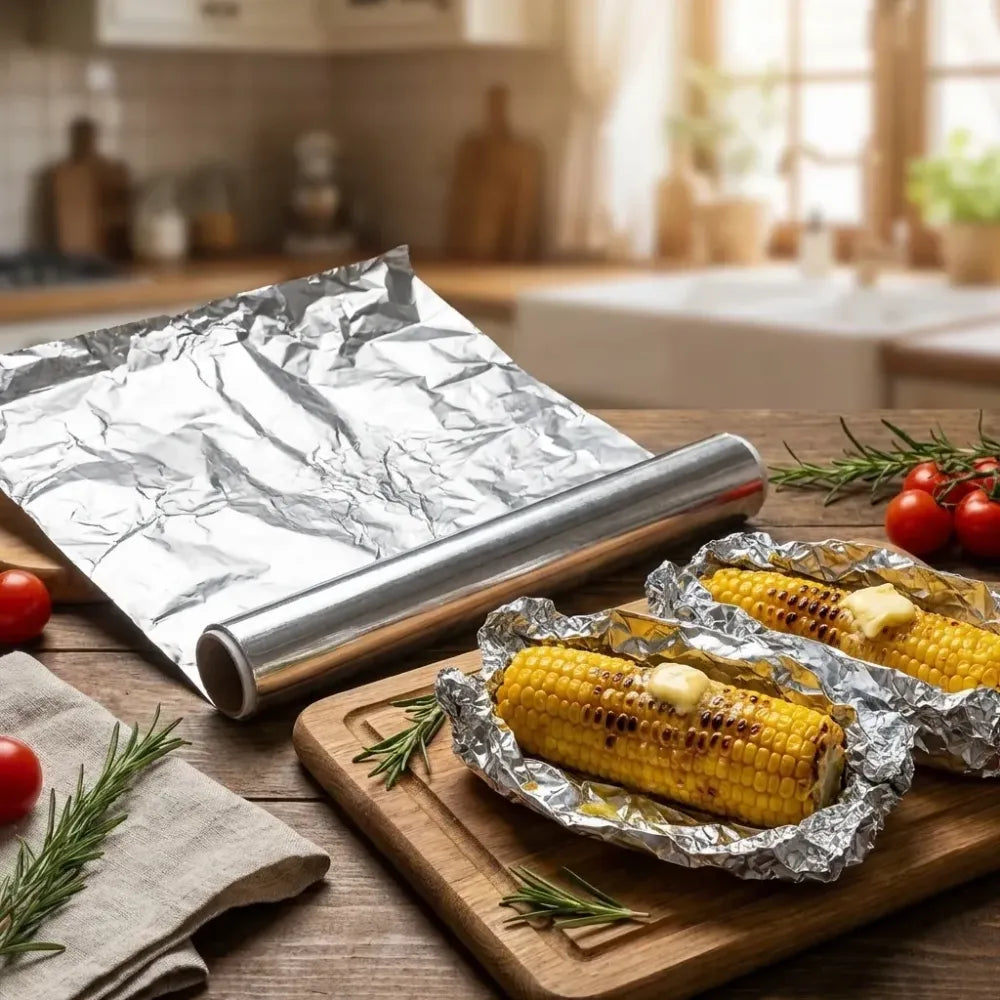 2330 aluminum foil roll heavy duty non stick thick sheet baking grilling tool (5mx300mm) - kitchen