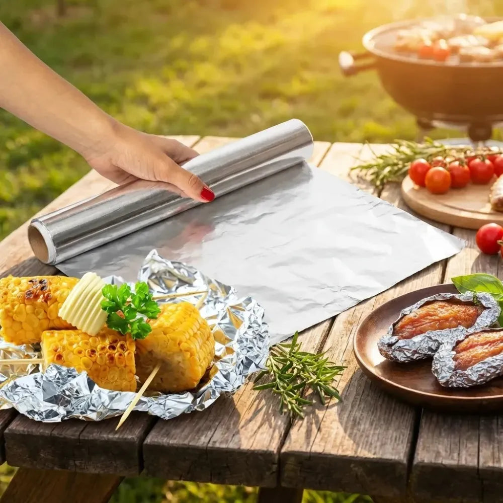 2330 aluminum foil roll heavy duty non stick thick sheet baking grilling tool (5mx300mm) - kitchen