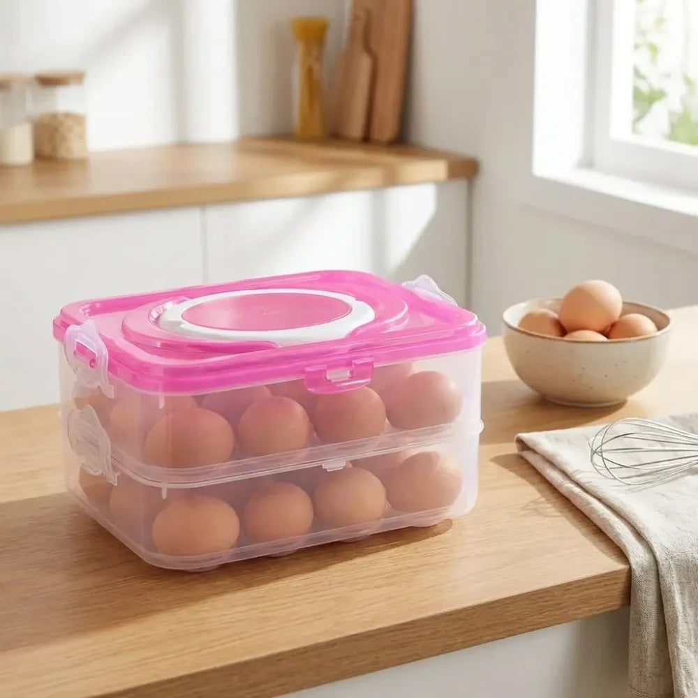 24-egg stackable storage box - kitchen tool