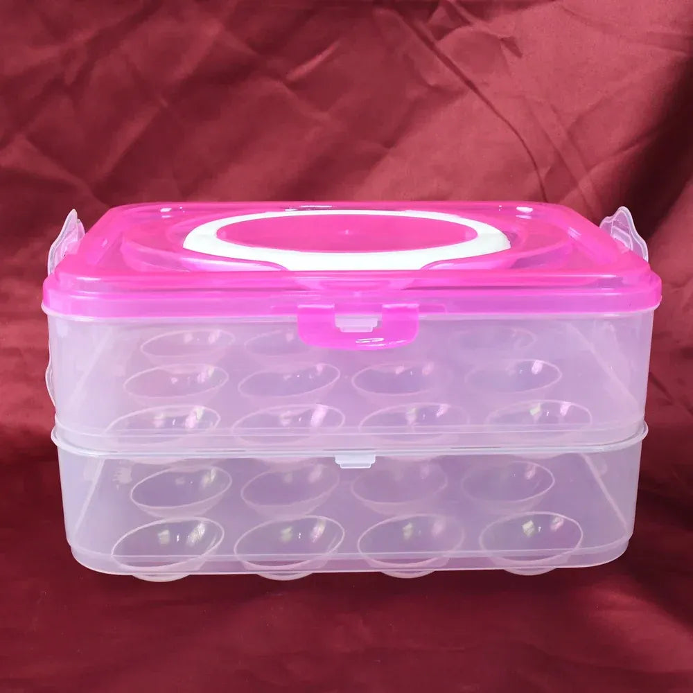 24-egg stackable storage box - kitchen tool