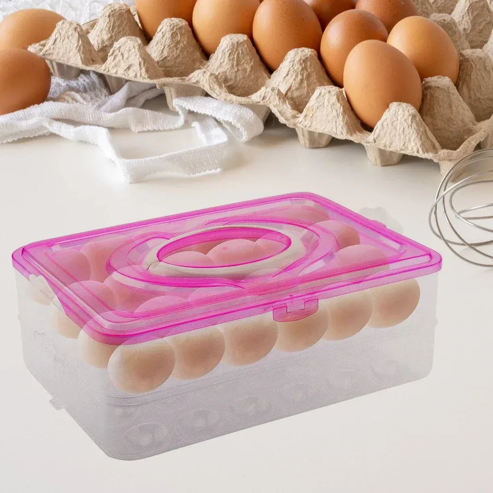 24-egg stackable storage box - kitchen tool