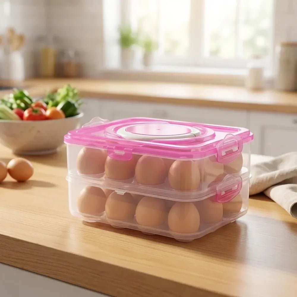 24-egg stackable storage box - kitchen tool