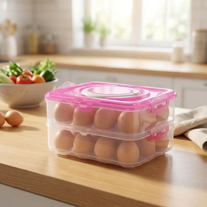 24-egg stackable storage box - kitchen tool