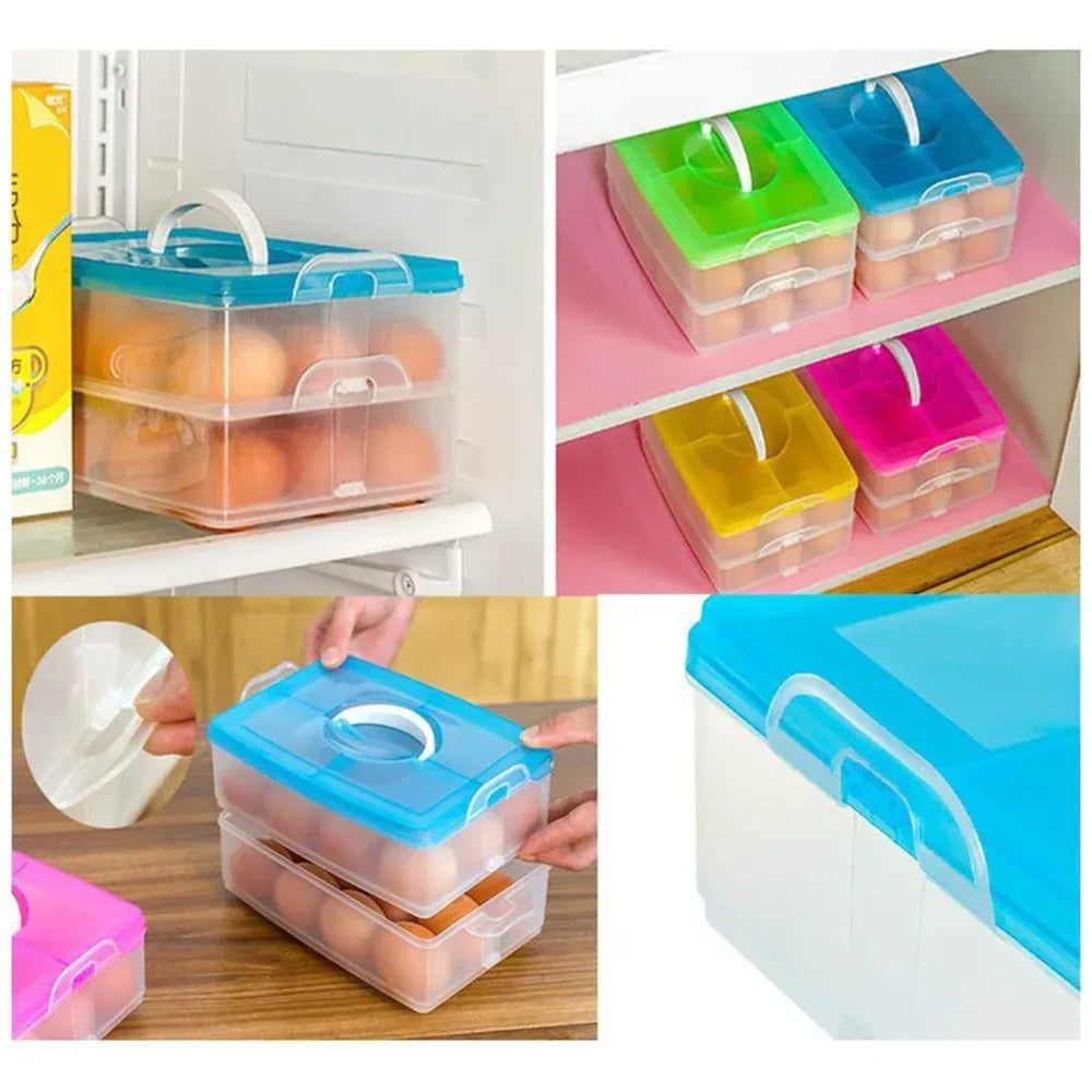 24-egg stackable storage box - kitchen tool