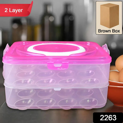 24-egg stackable storage box - kitchen tool