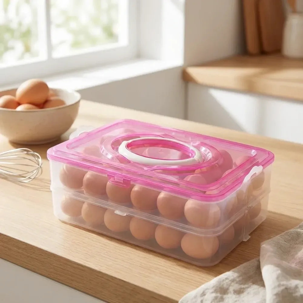 24-egg stackable storage box - kitchen tool