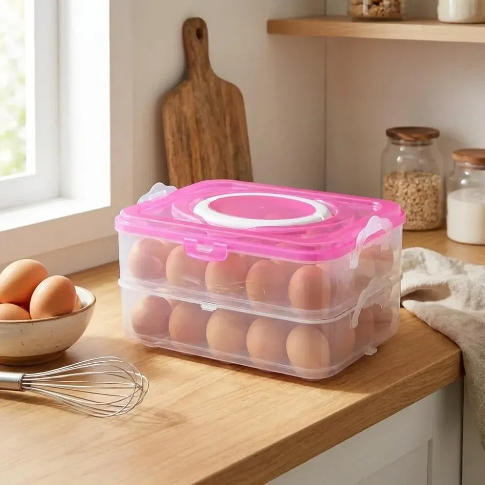 24-egg stackable storage box - kitchen tool
