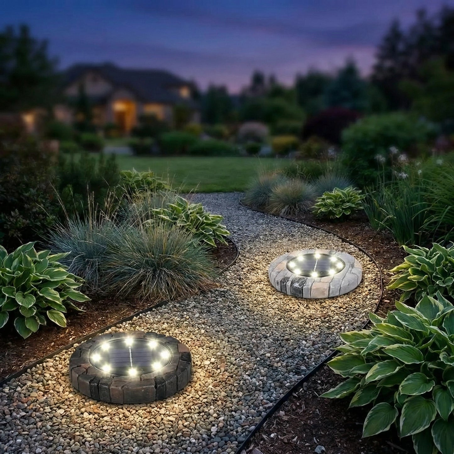 Solar Stone Pathway Lights