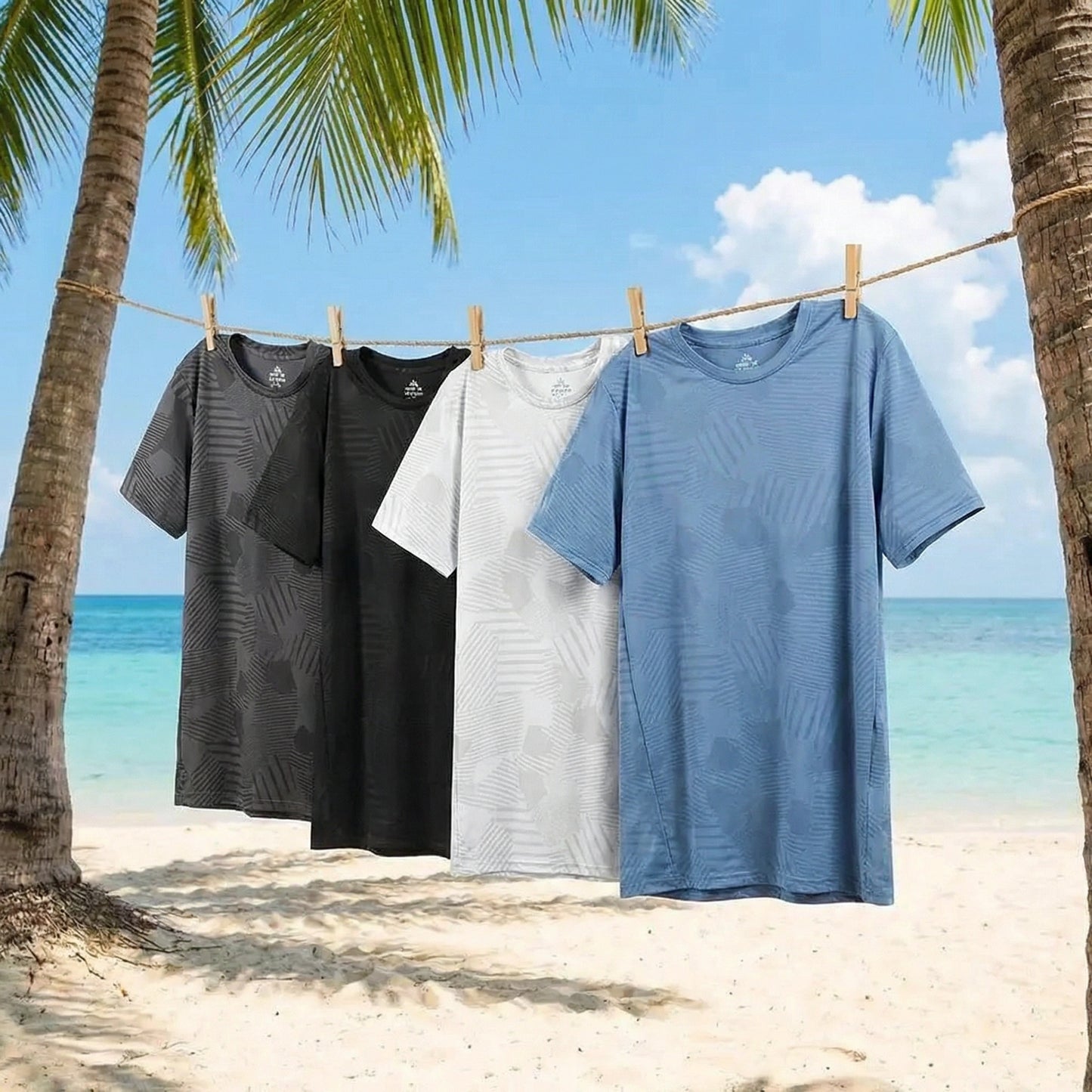 Men's Polyester T-Shirts – Pack of 4
