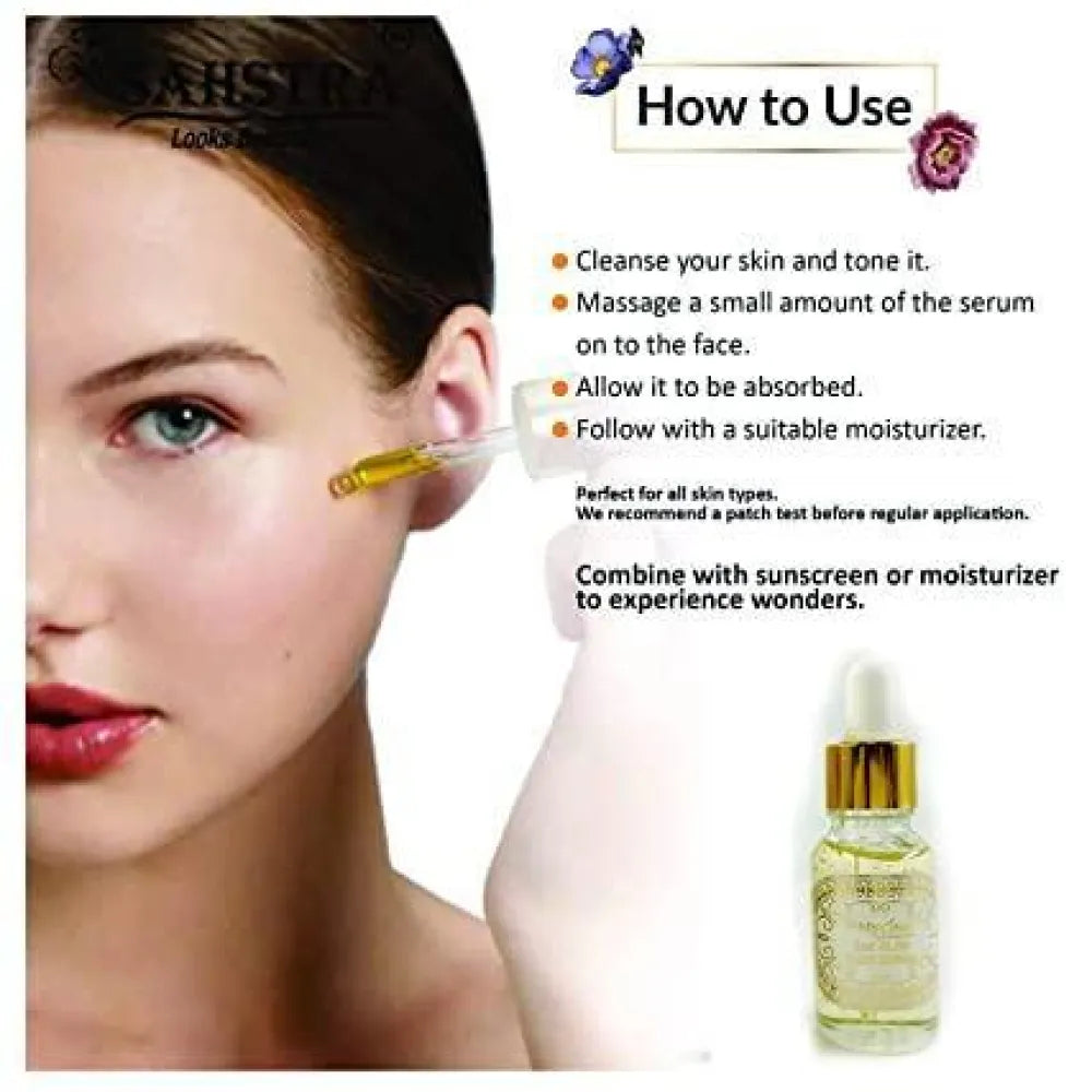 24k gold face serum improves dullness reduces fine lines (30 ml)