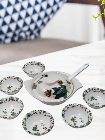 2739 9 Pc Pudding Set Used As A Cutlery Set For Serving Food Purposes And Sweet Dishes And All In All Kinds Of Household And Official Places Etc.