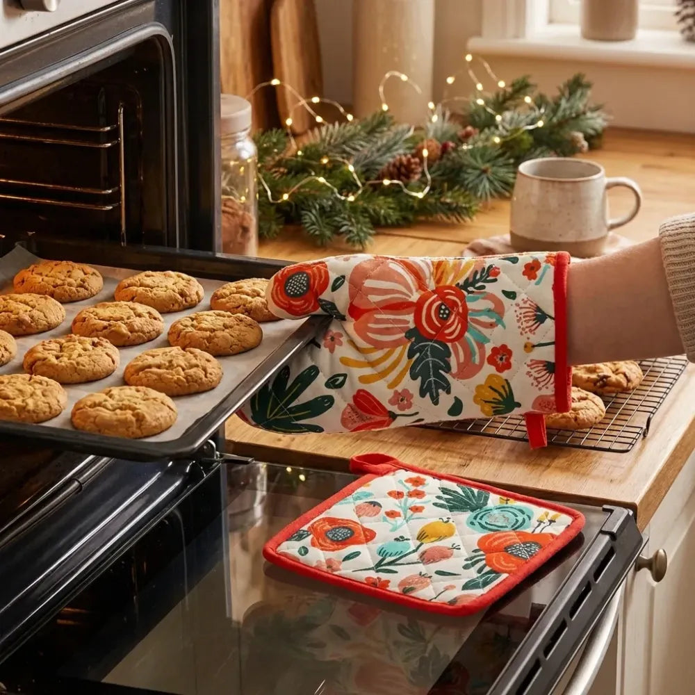 2770 professional cotton oven mitt gloves - home & kitchen