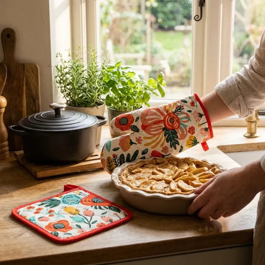 2770 professional cotton oven mitt gloves - home & kitchen