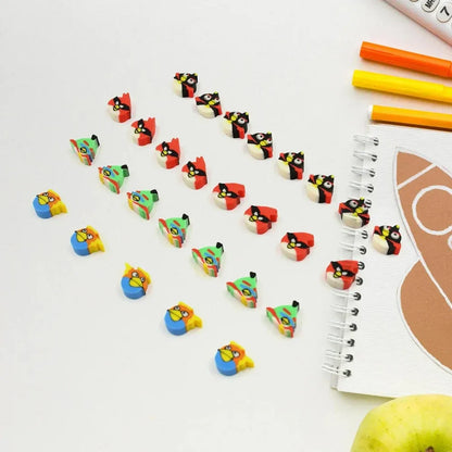 28-piece cute 3d eraser set - office