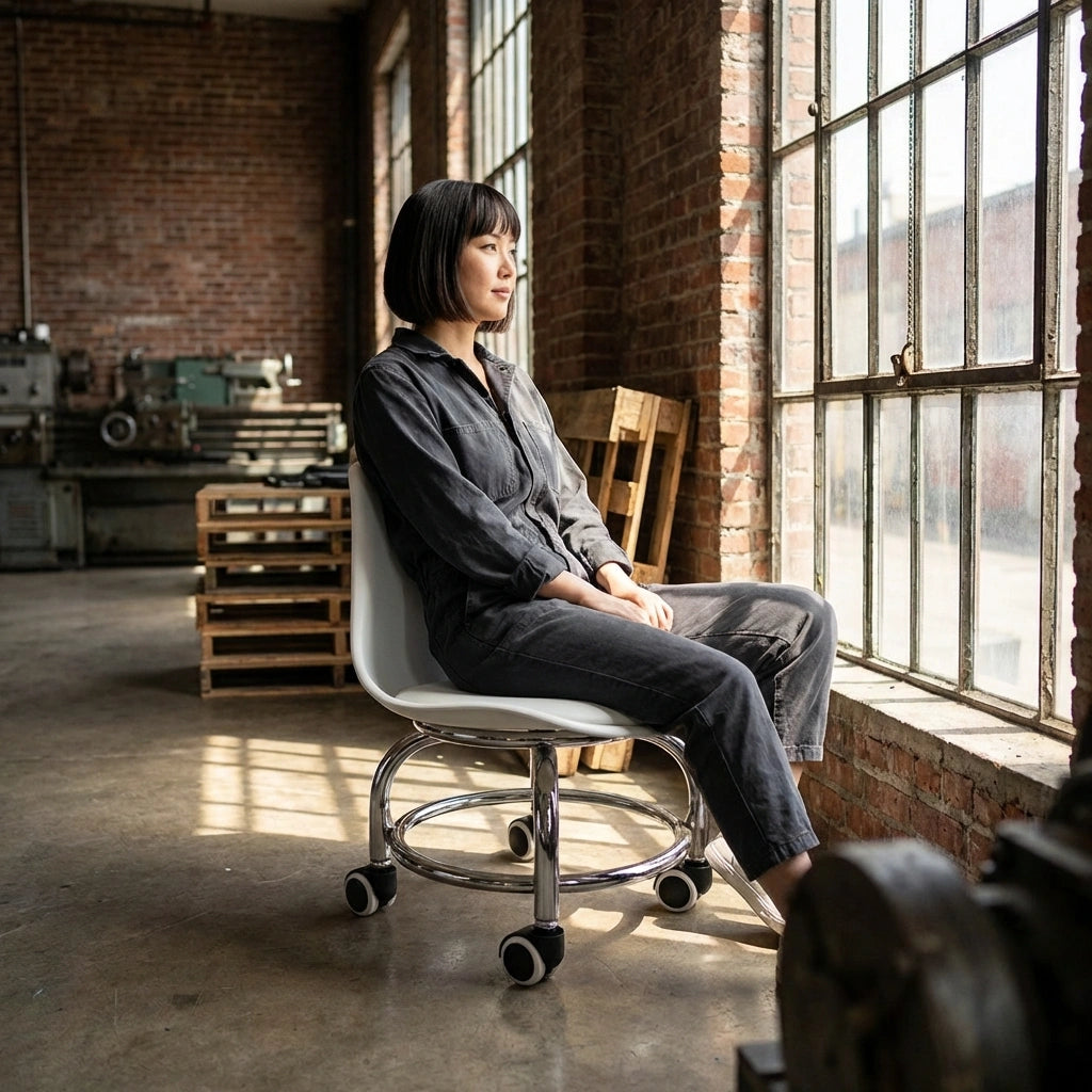 360° Swivel Rolling Stool