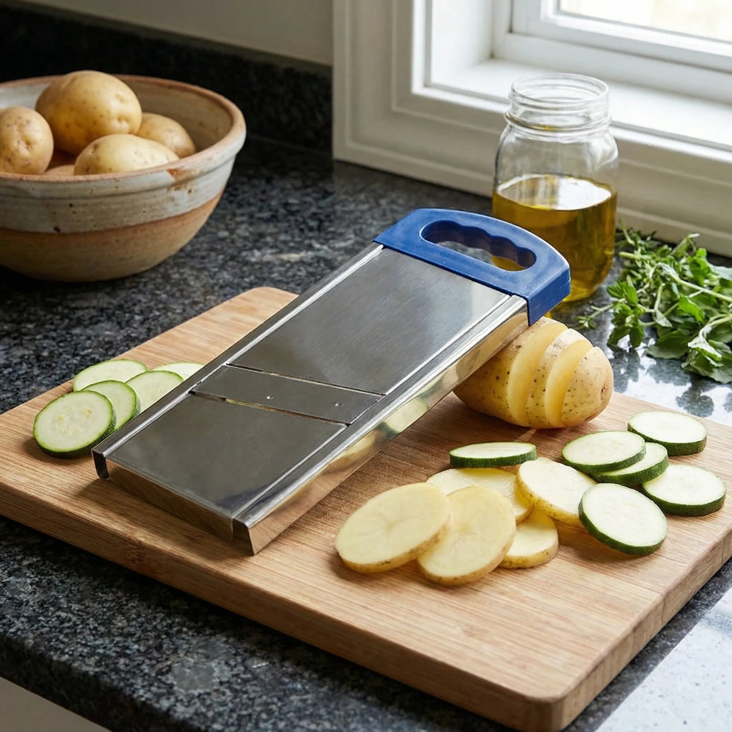 Plain Stainless Steel Potato Slicer