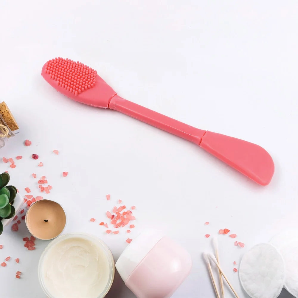 Dual-headed silicone mask brush