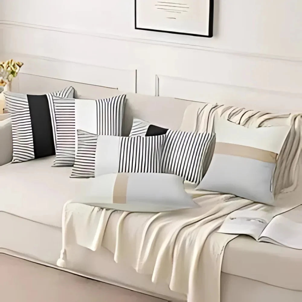 Soft cotton farmhouse pillow covers