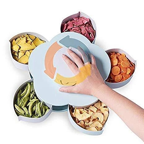 Rotating snack storage box