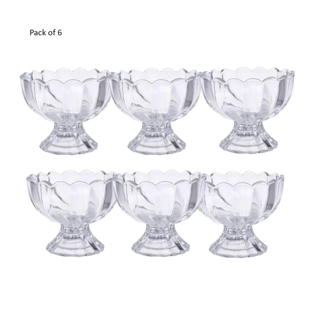 Glass dessert bowl set – 6 pcs