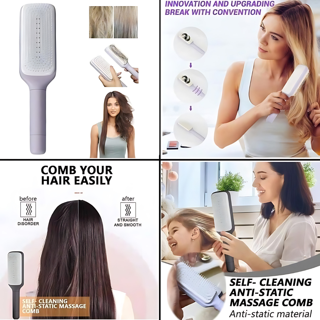 Self-Cleaning Massage Comb