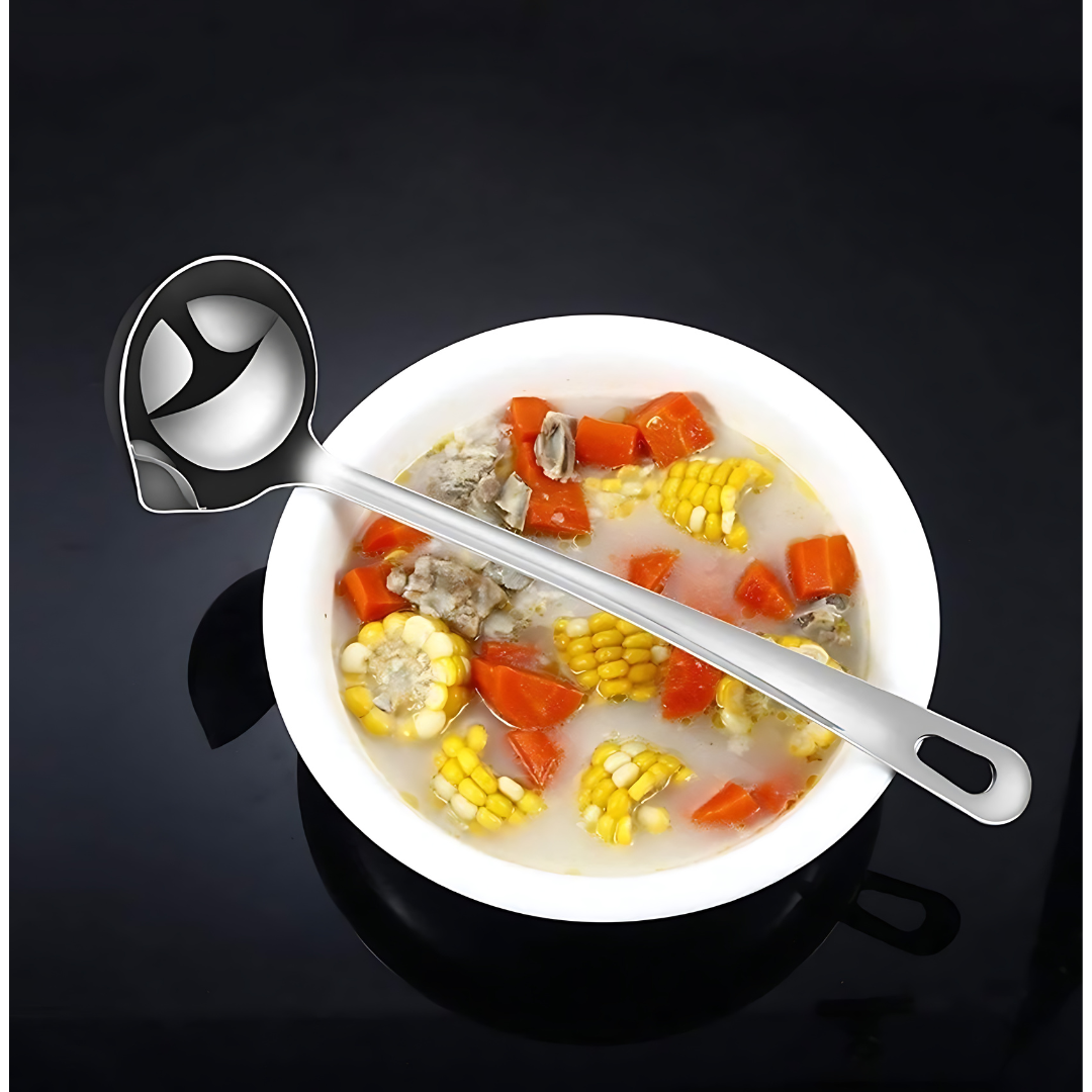 Stainless Steel Oil Soup Separator Spoon (Pack of 1 / 2)