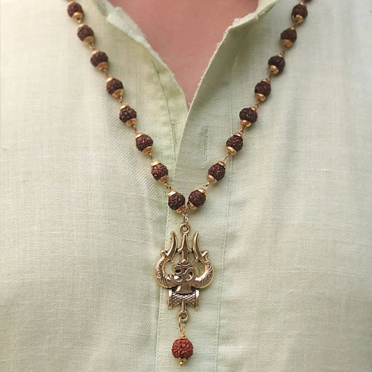 Rudraksha OM Trishool Mala