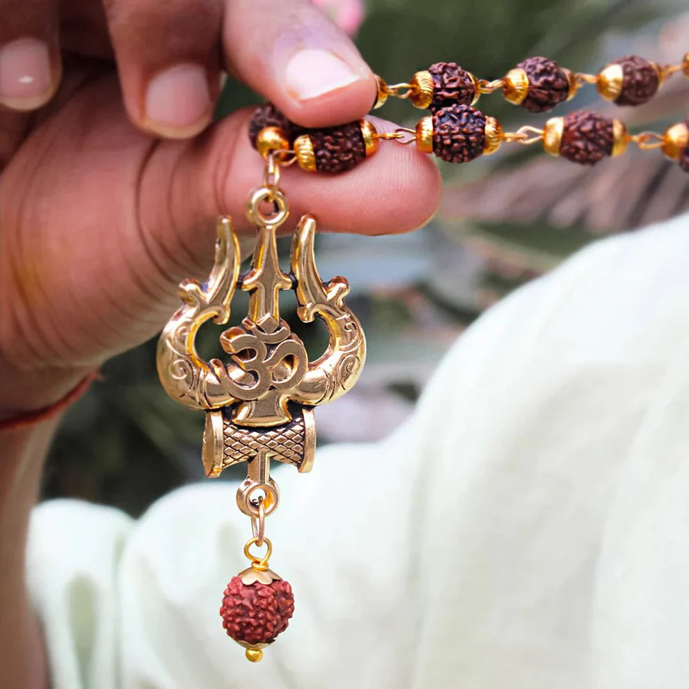 Rudraksha om trishool mala