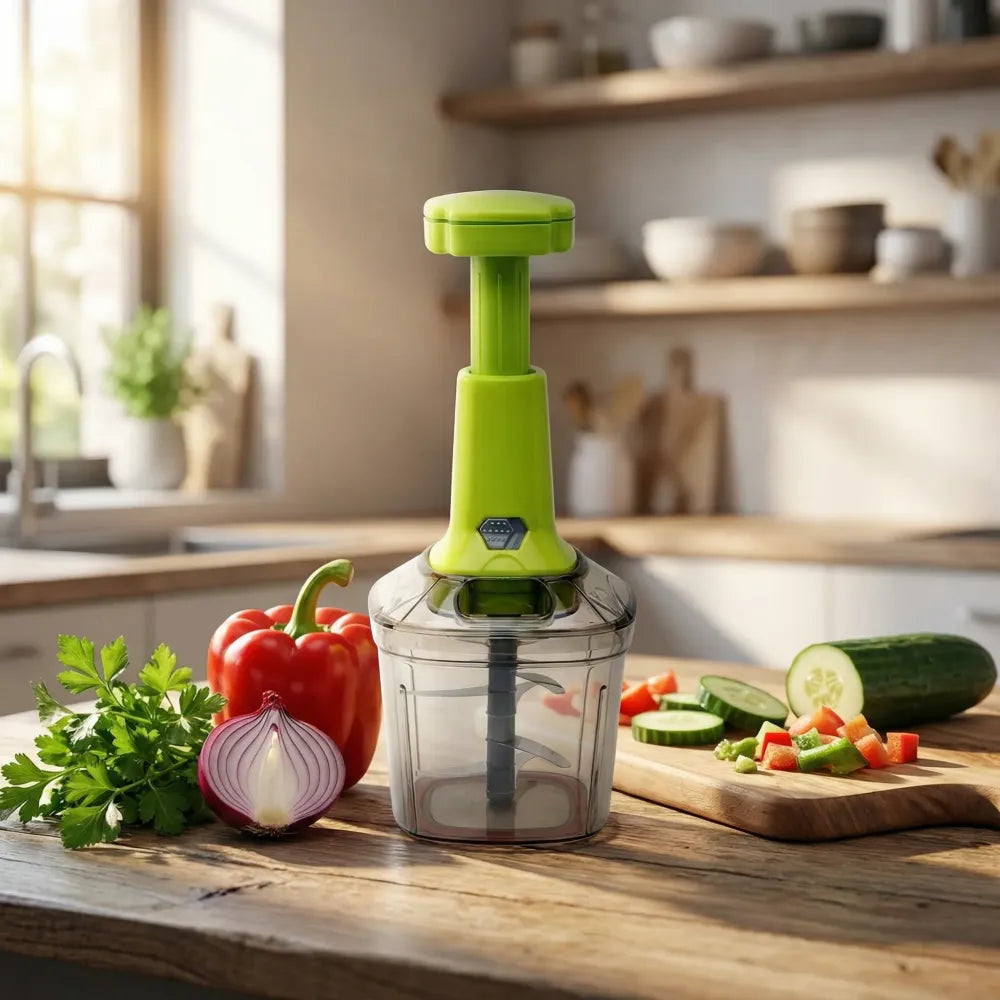 2in1 press vegetable choppers for kitchen (1100 ml) - tool