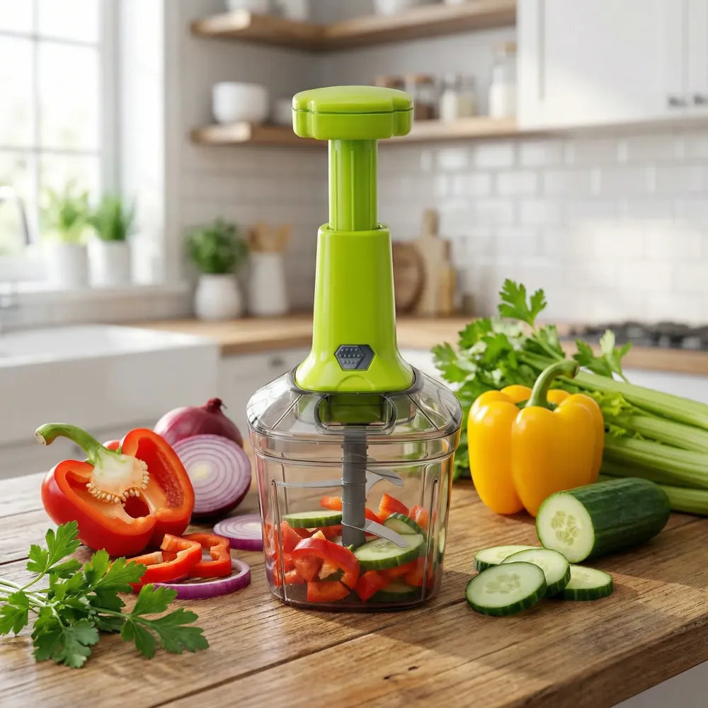 2in1 press vegetable choppers for kitchen (1100 ml) - tool