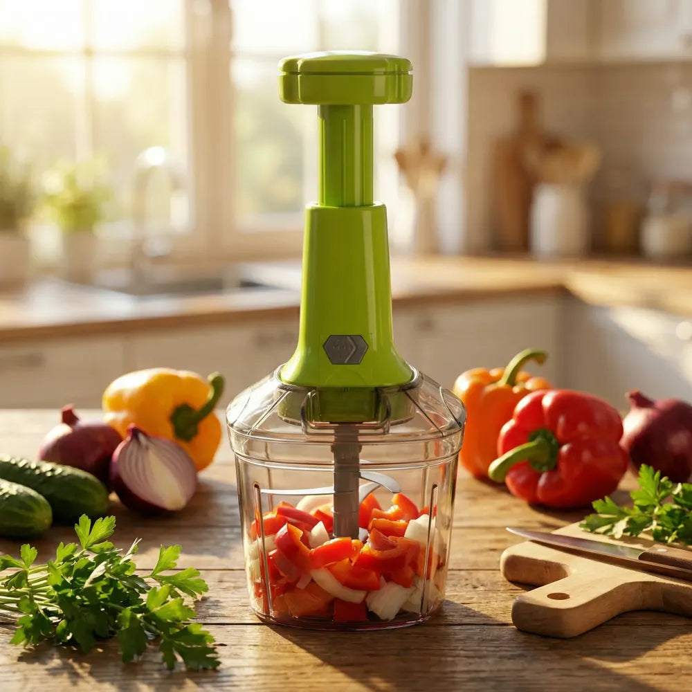 2in1 press vegetable choppers for kitchen (1100 ml) - tool