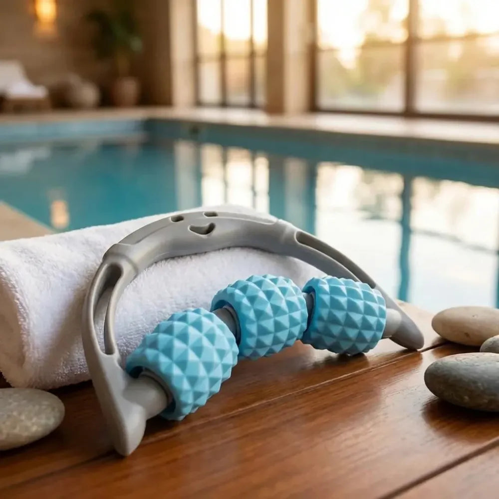 3 ball massage roller – handheld body massager tool