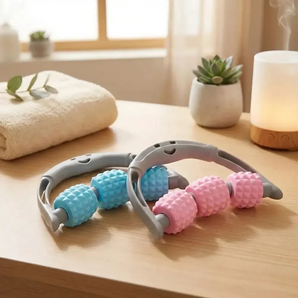 3 ball massage roller – handheld body massager tool