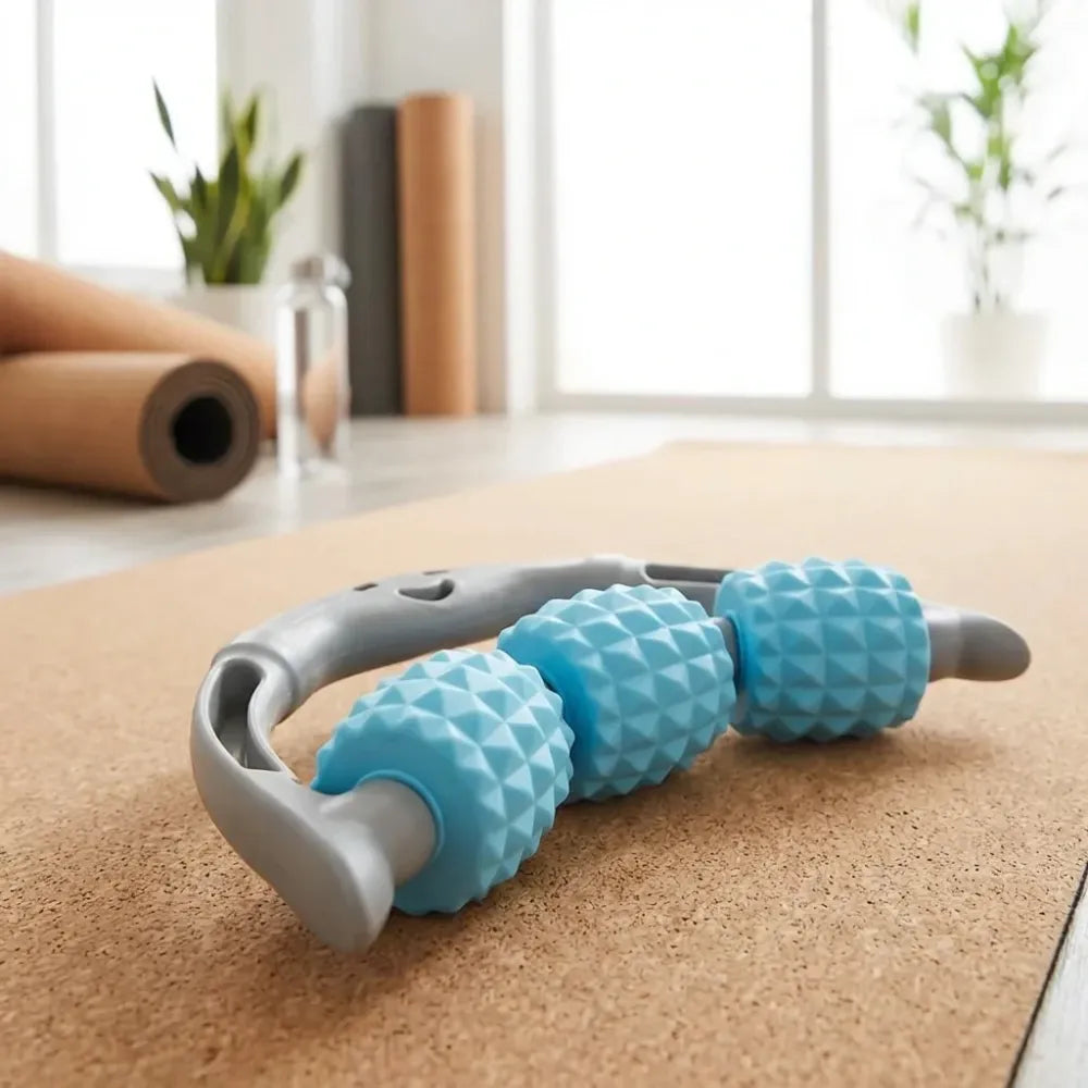 3 ball massage roller – handheld body massager tool