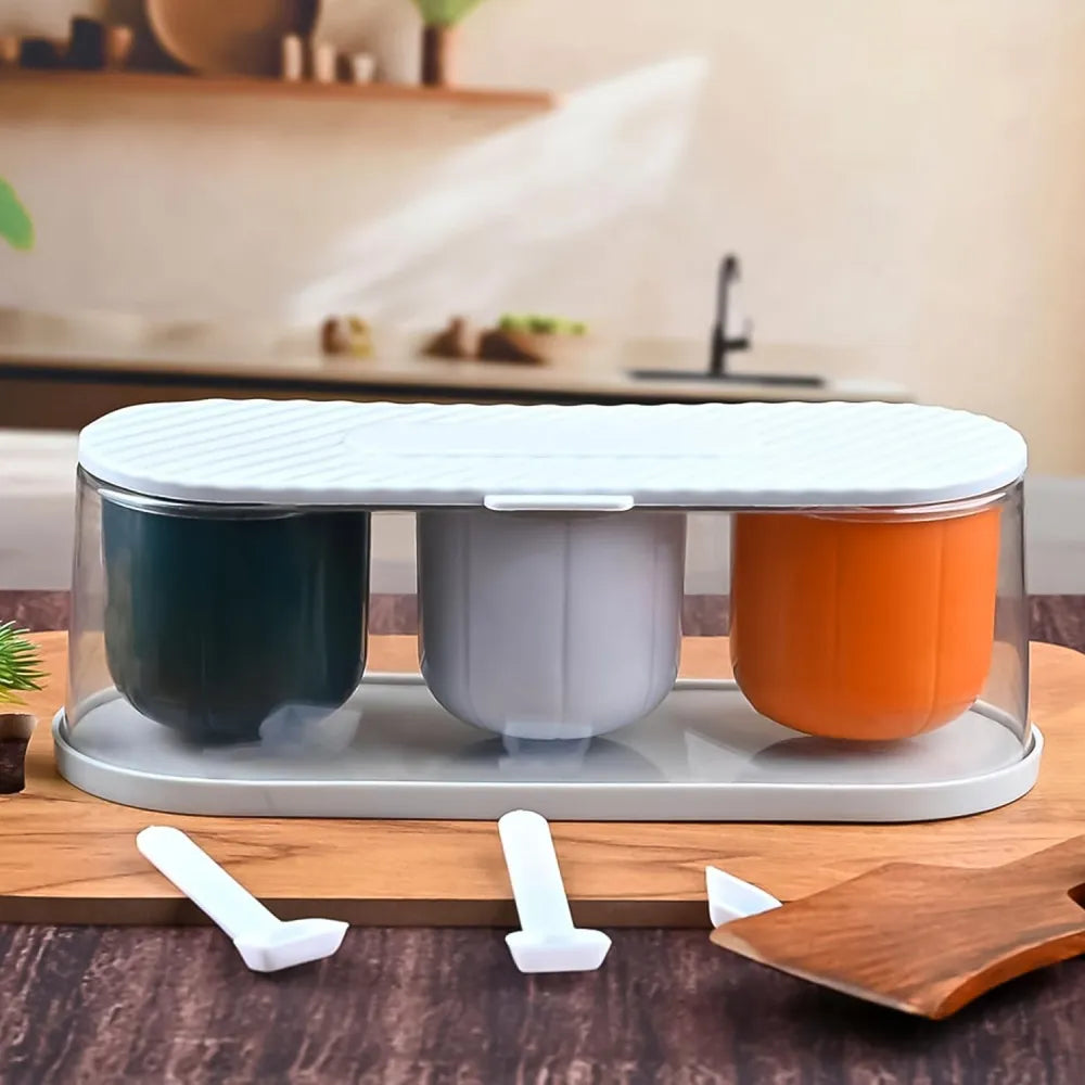 3-grid spice storage box - home & kitchen