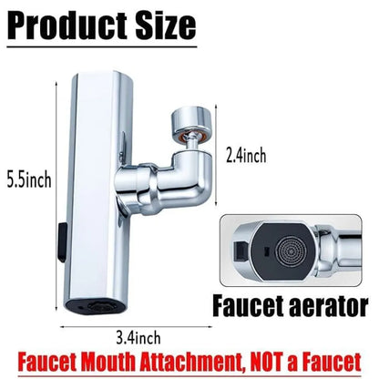3-in-1 360° waterfall kitchen faucet - one size