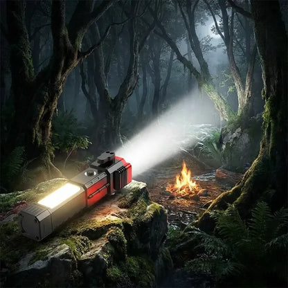 3-in-1 emergency flashlight with power bank & window breaker