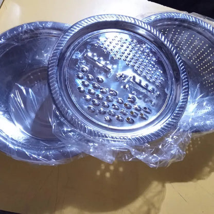 3-in-1 grater & strainer basin