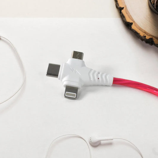 3-in-1 led charging cable - electronics