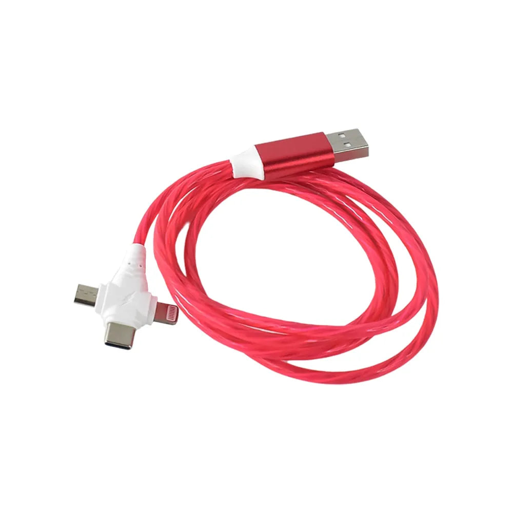 3-in-1 led charging cable - electronics