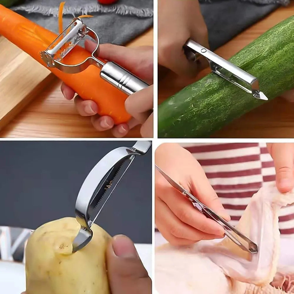 3-in-1 multi-peeler & grater - home kitchen