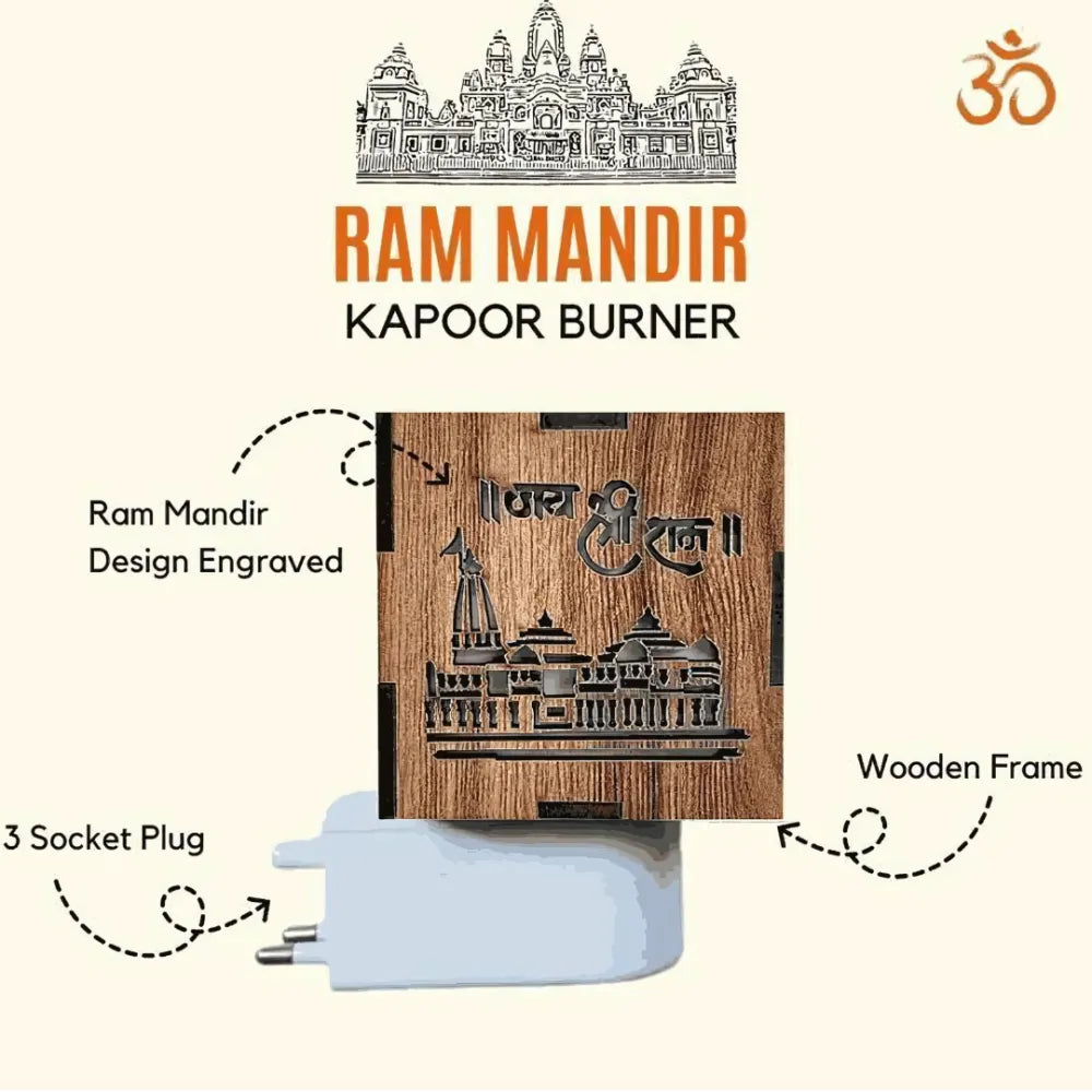 3-in-1 ram mandir aroma burner & night lamp