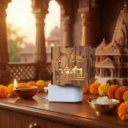 3-in-1 ram mandir aroma burner & night lamp