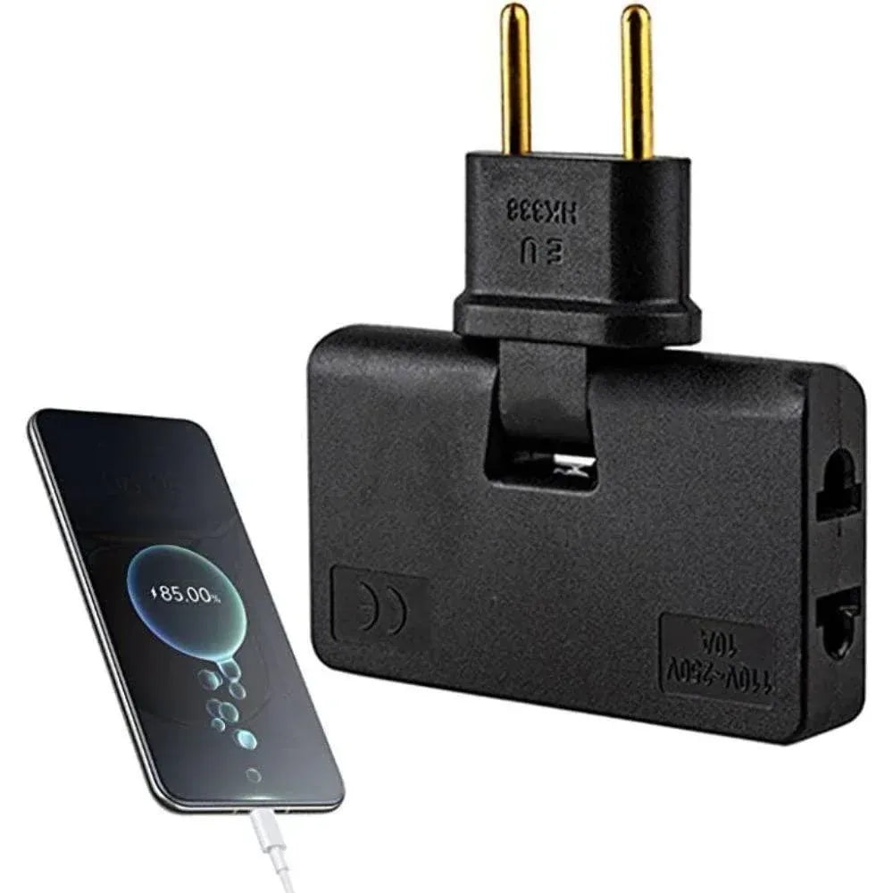 3-in-1 rotating eu plug