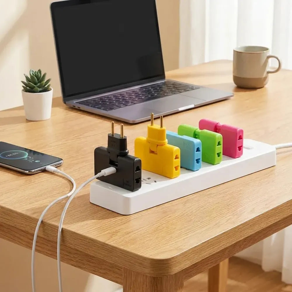 3-in-1 rotating eu plug